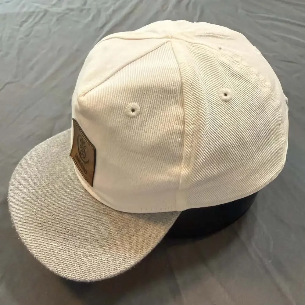 BinkyBro Toddler Snapback Hat Pineapple Logo White Gray Flat Bill Kids Cap
